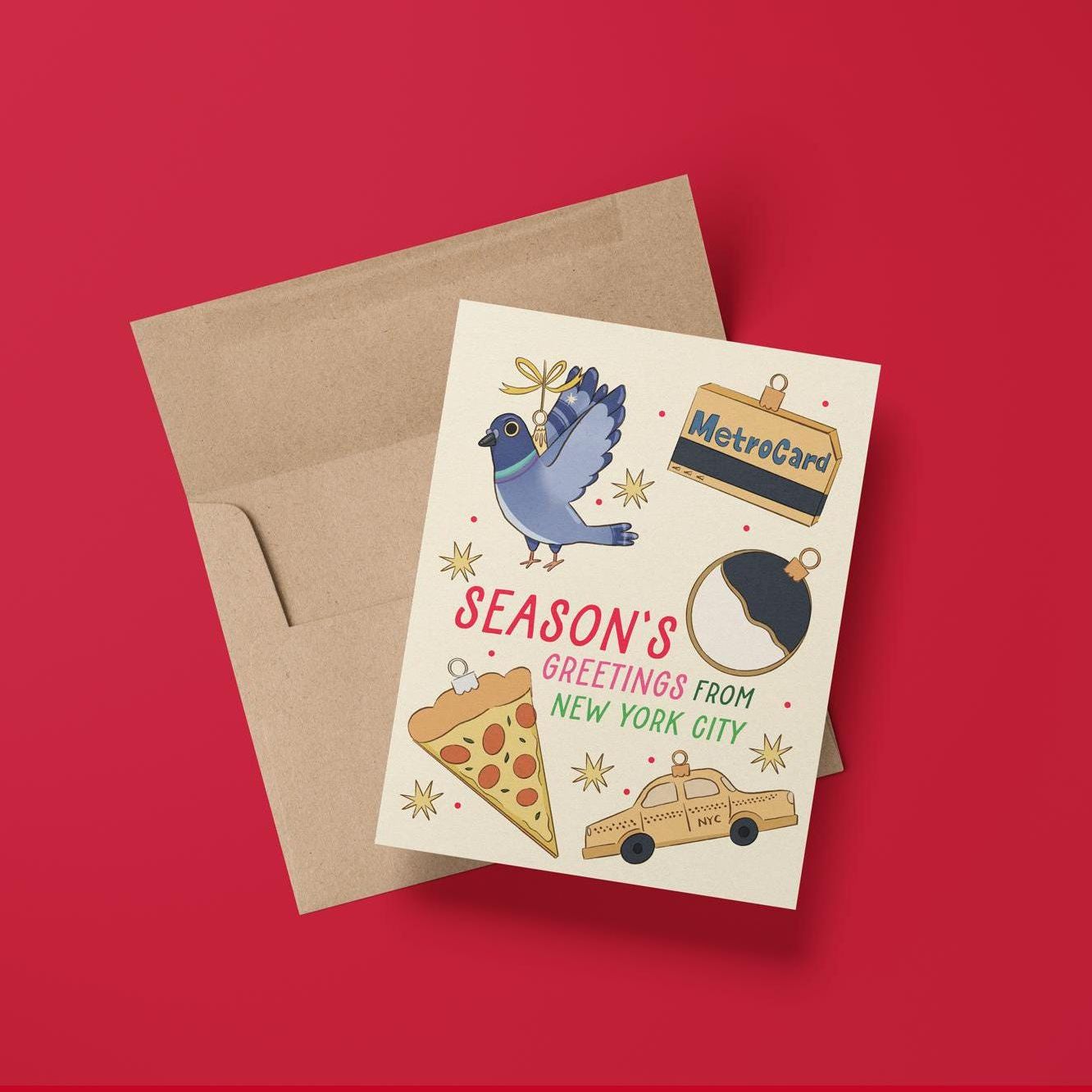 New York City Happy Holidays Greeting Card