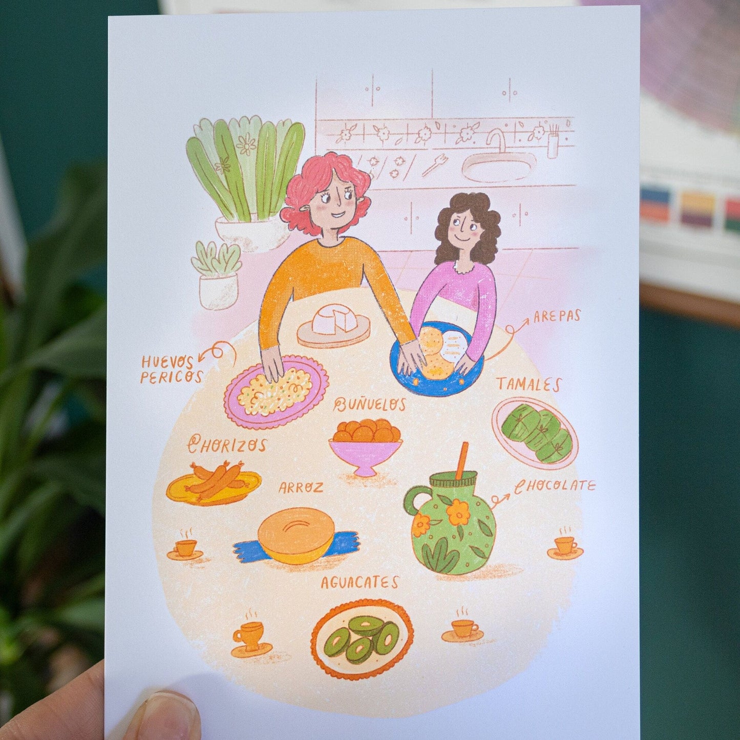 Latinx Kitchen Nostalgic Postcard