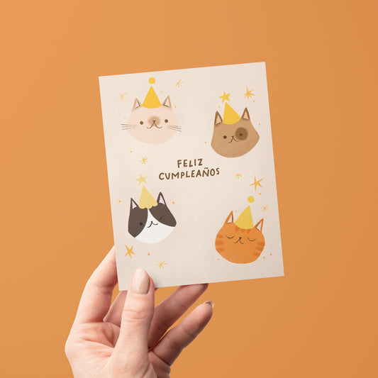 Feliz Cumpleaños Kitties Greeting Card