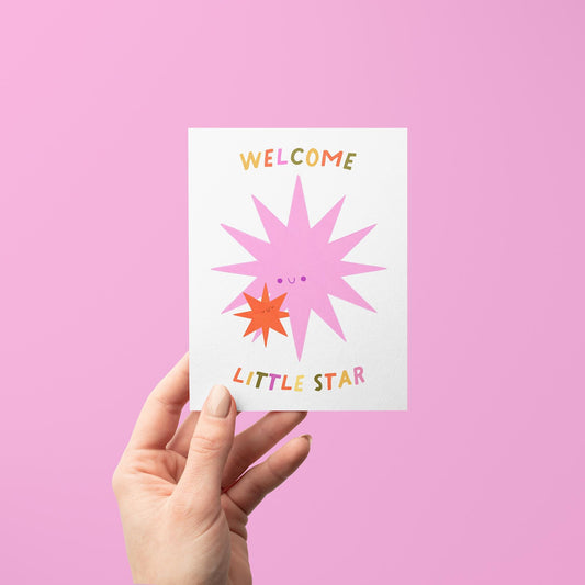 Welcome Baby Star Card
