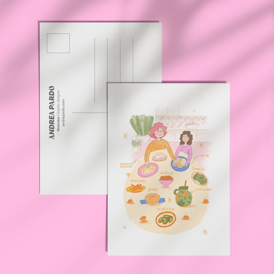 Latinx Kitchen Nostalgic Postcard