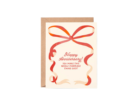 Bow Anniversary Greeting Card