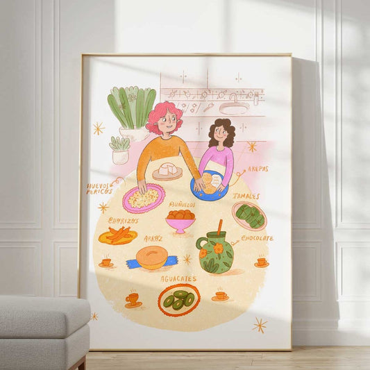 Latinx Kitchen Nostalgic Postcard